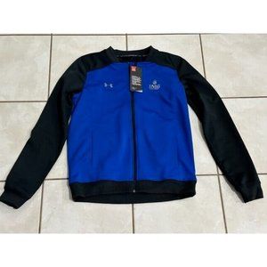 Under Armour Jacket Womens Blue Black Fitted IMG Academy Embroidered Full Zip